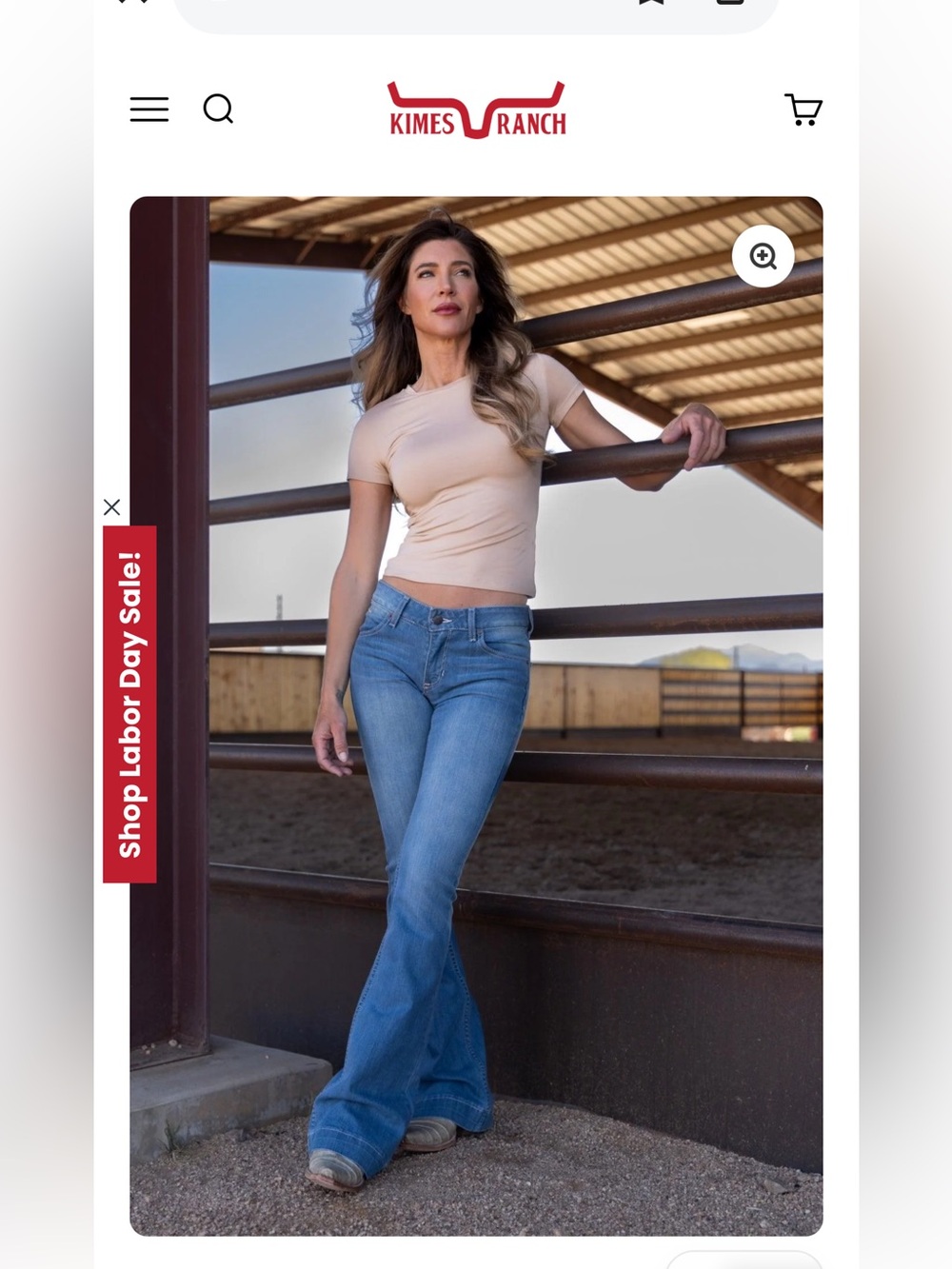 KIMES RANCH SZ 4 LOLA Blue Denim Flare Jeans Raw Hem
